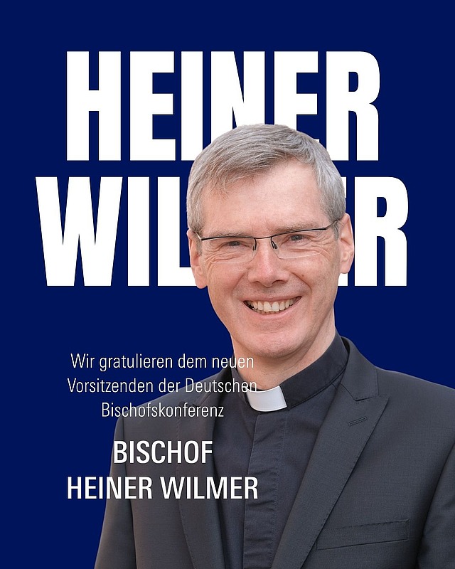 Nun steht es fest: Bischof Heiner Wilmer ist der neue Vorsitzende der Deutschen Bischofskonferenz! 🎉 
Wir gratulieren ihm von Herzen und wünschen ihm Gottes reichen Segen! 

Zugleich freuen wir uns sehr, ihn beim kommenden Katholikentag in Würzburg willkommen zu heißen und ihn bei Veranstaltungen persönlich zu erleben.
Mehr dazu findet ihr am 03. März unter katholikentag.de/programm

Wir freuen uns auf inspirierende Begegnungen und gute Gespräche! ✨

Bild: Bistum Hildesheim 
#katholikentag #katholikentag2026 #würzburg #dbk