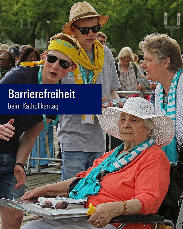 Katholikentag barrierefrei: Mut machen und Teilhabe ermöglichen! 

Inklusion heißt: Alle gehören selbstverständlich dazu. 💛 
Beim Katholikentag kommen Menschen mit unterschiedlichen Lebenssituationen zusammen – um gemeinsam zu beten, zu diskutieren und zu feiern. 

Damit das für alle möglich ist, setzen wir auf Barrierefreiheit: 
🚐 Fahr- und Begleitdienste 
♿ Rollstuhlverleih 
🛋️ Ruheräume 
🤟 Gebärdendolmetscher:innen
📖 Informationen in leichter Sprache 

In nächster Zeit werden wir auch barrierefreie Programmpunkte mit euch teilen! 

Du hast Fragen zu barrierefreien Angeboten? 
📞 0931 870 93 002 
📧 info@katholikentag.de 

#Katholikentag #Barrierefreiheit #Inklusion #Teilhabe #Gemeinschaft #würzburg