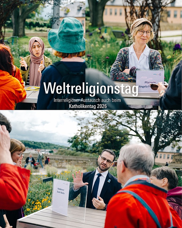 Heute feiern wir den Weltreligionstag, der 1950 von der Nationalen Geistlichen Versammlung der Bahai in den USA ins Leben gerufen wurde. Ziel ist es, den interreligiösen Dialog sowie Verständnis und Toleranz zwischen Religionen zu fördern. 

Auch der #Katholikentag setzt sich für diese Werte ein. Deshalb freuen wir uns besonders über die Teilnahmen und das Mitwirken von Menschen aus Judentum ✡️ und Islam ☪️ beim Programm in Würzburg. Zu diesen Themen gibt es jeweils ein eigenes Format: der jüdisch-christliche Dialog sowie der christlich-muslimische Dialog. 

Mehr Infos zum Programm wird es ab März geben! Seid gespannt! 

#Weltreligion #Katholikentag2026 #Würzburg #InterreligiöserDialog