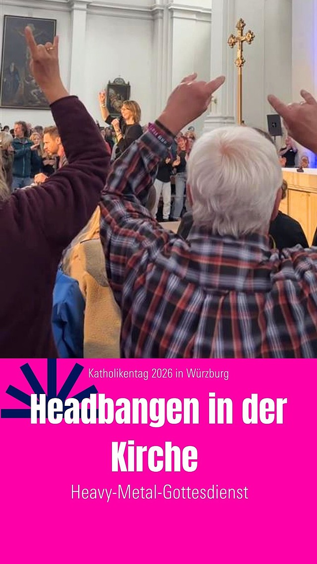 Gottesdienst meets Heavy Metal! 🤘
Die Metal GodZ rocken mit hunderten Menschen die Kirche Stift Haug. Teile, wenn du auch ein Kirchen-Metalhead bist (oder es cool findest)! 

Video: Marina/ Sarah
#katholikentag #heavymetal #katholikentag2026 #würzburg #glaube