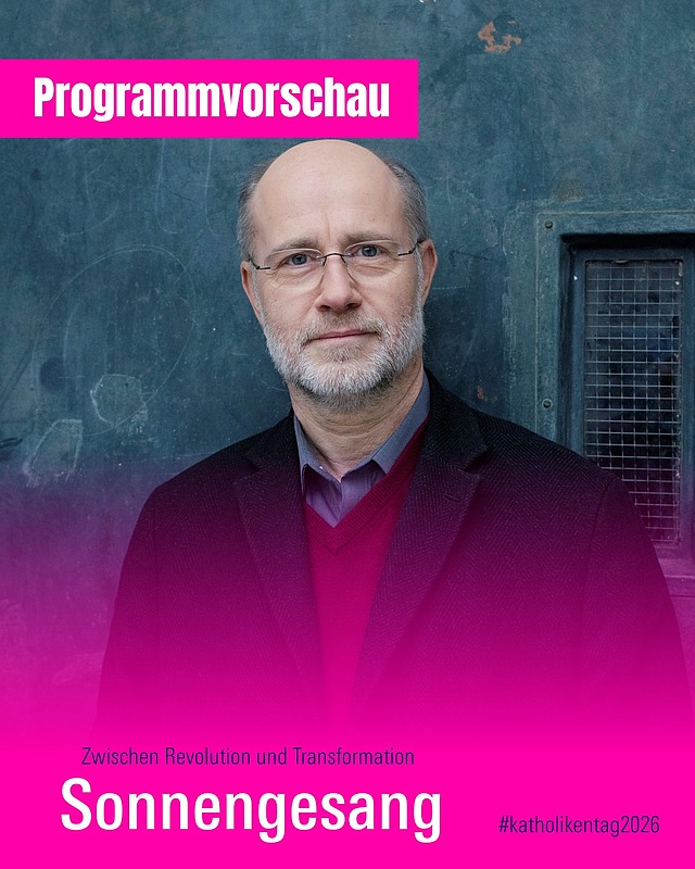 Sonnengesang (Uraufführung) - Zwischen Revolution und Transformation 

Anlässlich des 800. Jubiläumsjahres des heiligen Franziskus von Assisi: 
„Laudato si’ – Bruder Sonne, Schwester Mond“ ist ein poetisches Konzert über Dankbarkeit, Verantwortung und Wandel, inspiriert vom Sonnengesang des Franz von Assisi. Dazu kommt die naturwissenschaftliche und philosophische Perspektive des Astrophysikers und Moderators Harald Lesch. Dies führt zu einem besonderen Projekt das Religion und Wissenschaft, Musik, Poesie und Politik in einen lebendigen Dialog treten lässt. 

✨ Eine eindringliche Aufführung, die Musik, Sprache, Wissenschaft und Spiritualität verbindet. Als Appell für eine zukunftsfähige Gesellschaft. 

📍 Neubaukirche 
🗓 Freitag, 15. Mai 
⏰ 20.00–22.00 Uhr 

Bild: Gerald von Foris 
#Sonnengesang #FranzVonAssisi #würzburg #katholikentag #haraldlesch #katholikentag2026